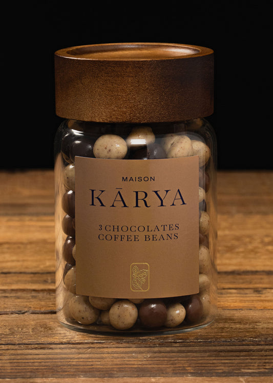 三份巧克力咖啡豆