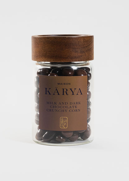 Milk and Dark Chocolate Crunchy Corn