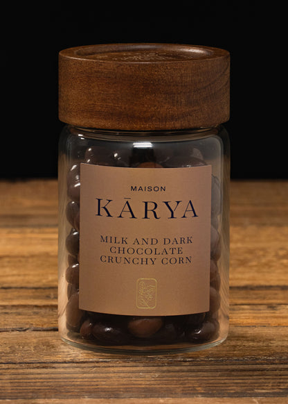Milk and Dark Chocolate Crunchy Corn